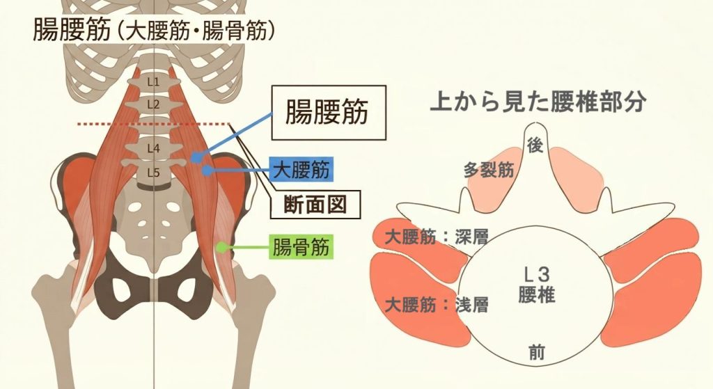 腸腰筋の説明図