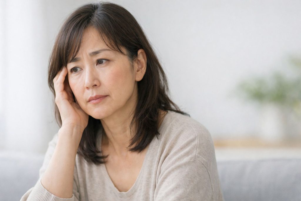 更年期の身体や気持ちの変化に不安を感じる女性