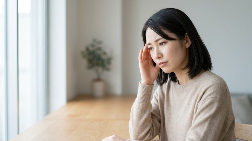 頭痛を早く消したいと思っている場面