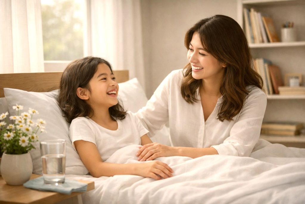 子供の頭痛が回復したイメージ