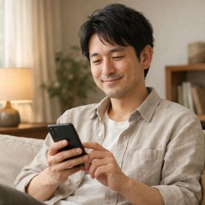 リラックスしながらLINE相談のイメージ