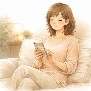 リラックスしながらLINE相談