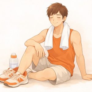 リラックスしているアスリートのイメージ