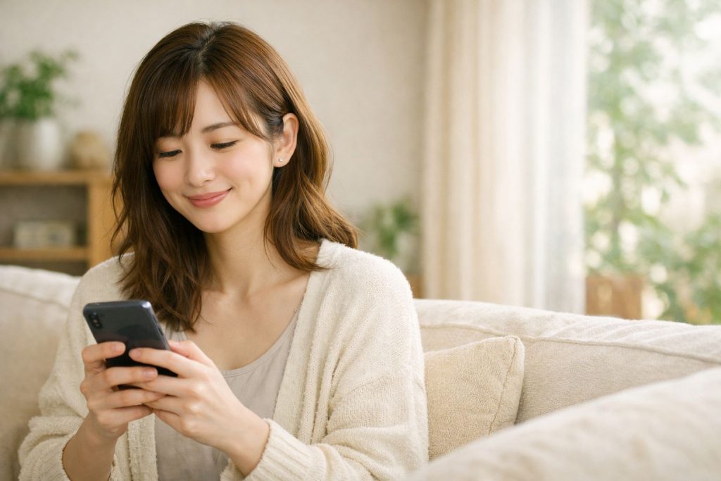 リラックスしながらLINE相談のイメージ