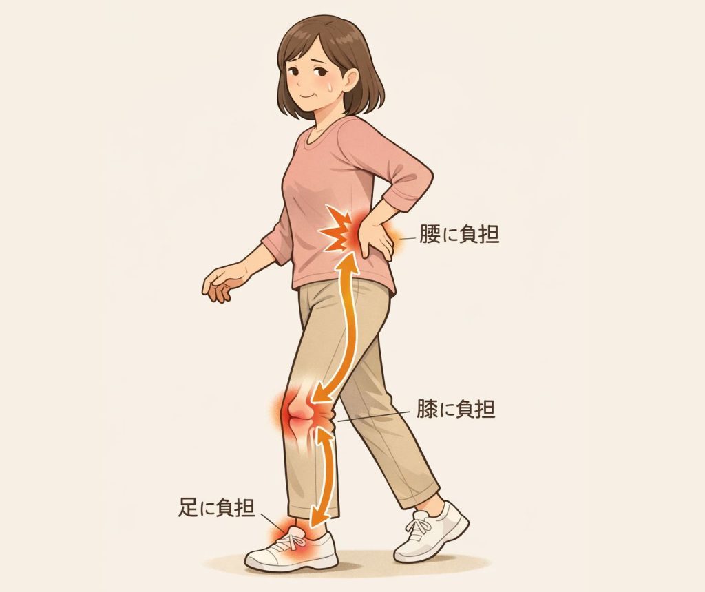 身体への負担を表した図