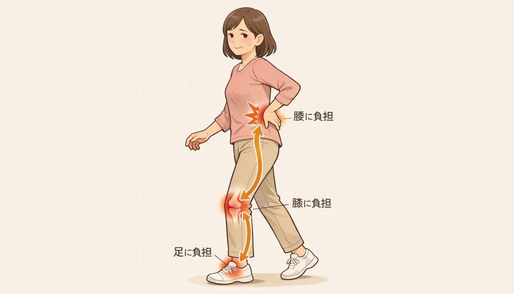 身体への負担を表した図