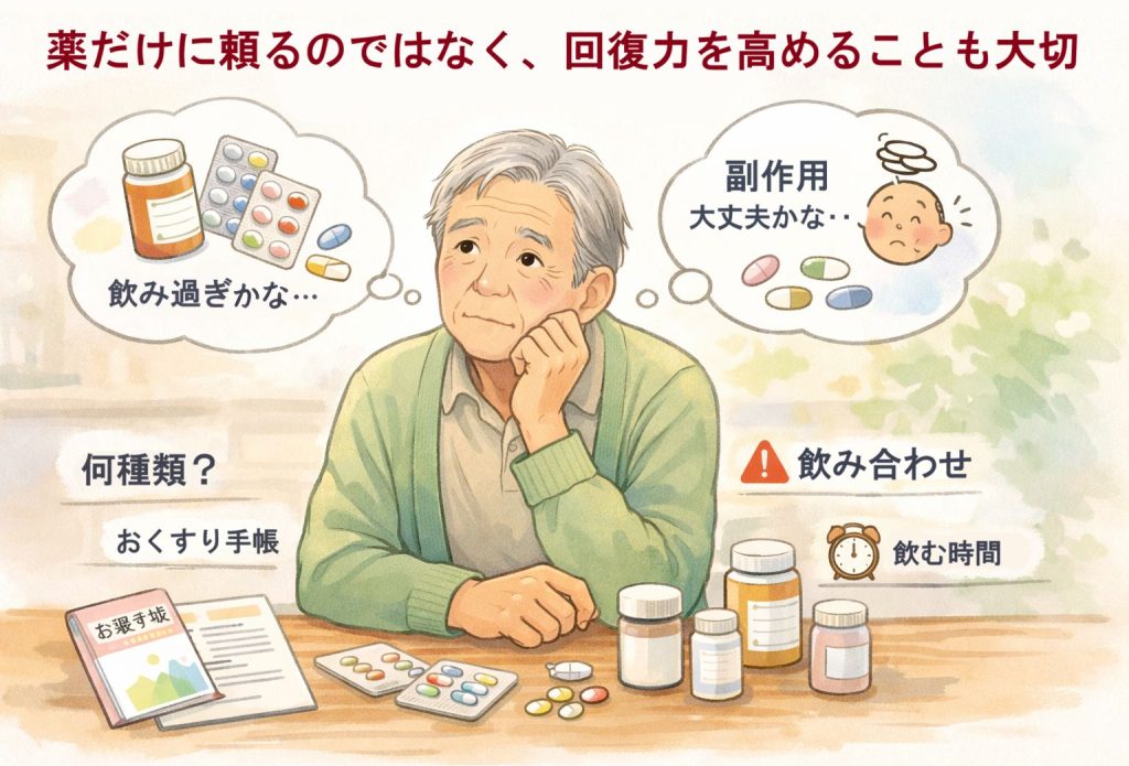 薬だけに任せすぎないイメージ