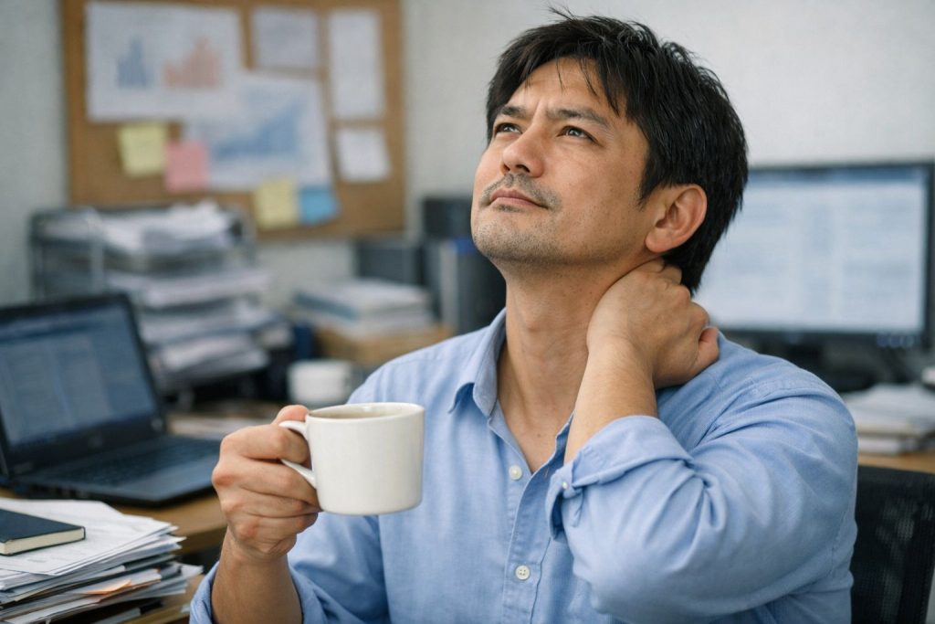 肩こりを消すことばかりを考えているイメージ