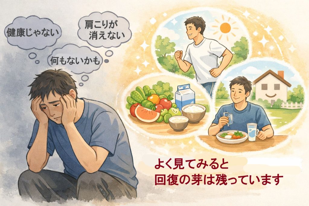 肩こりの回復に気付ける場面