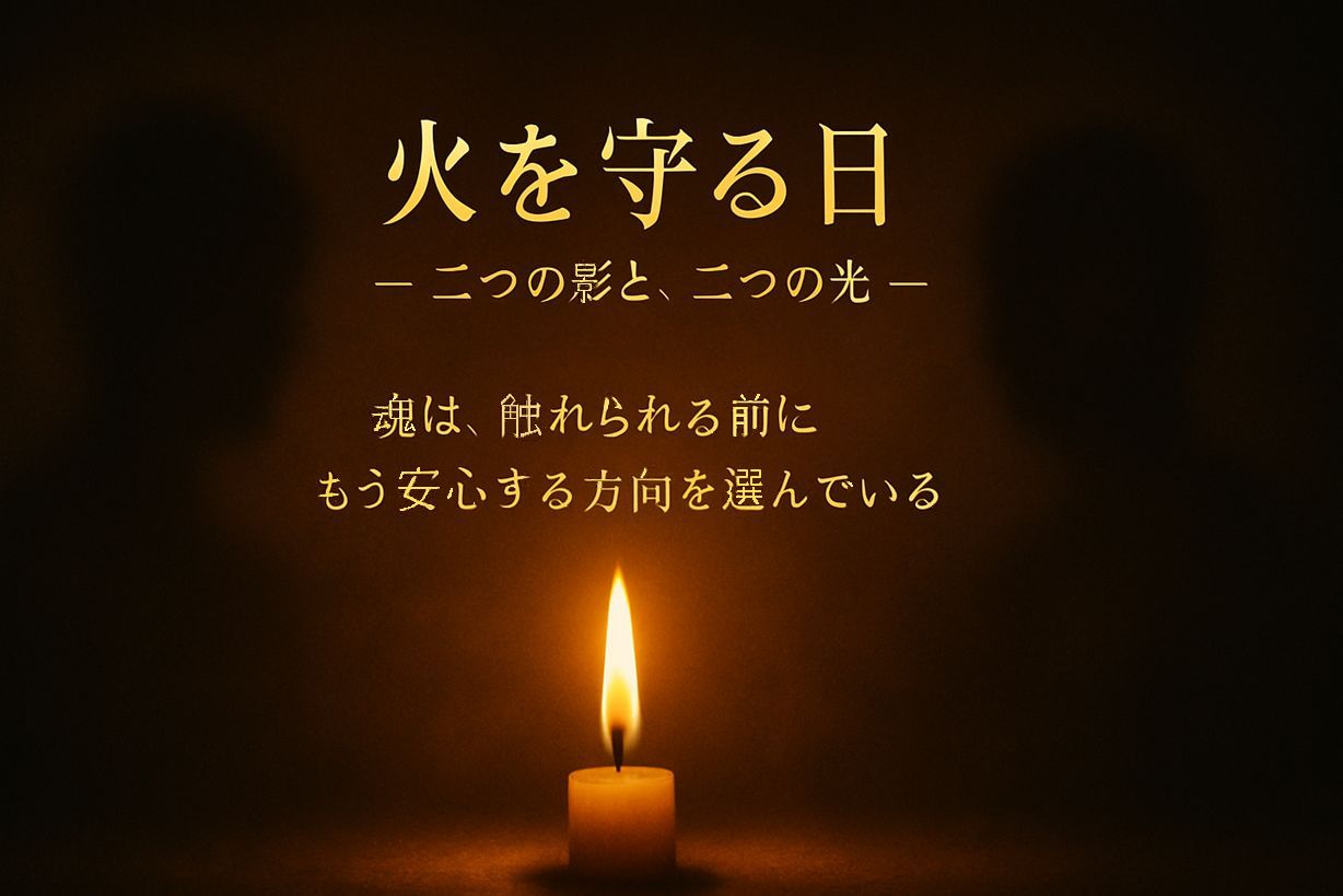 火を守る整体師をイメージした光の写真