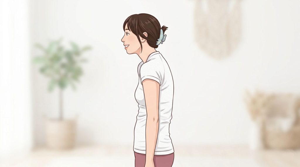 巻き肩の姿勢