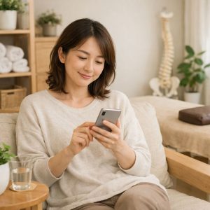 リラックスしながらLINE相談のイメージ