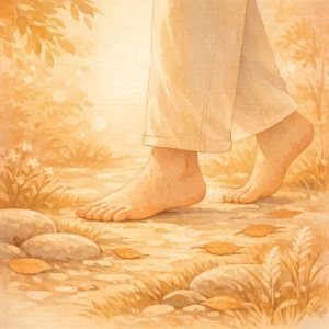 足が静かに整う