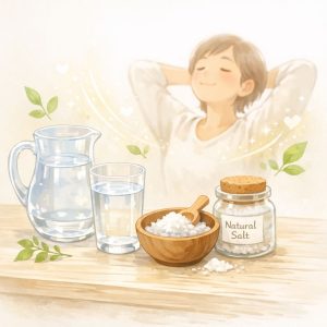 水と自然塩のイメージ