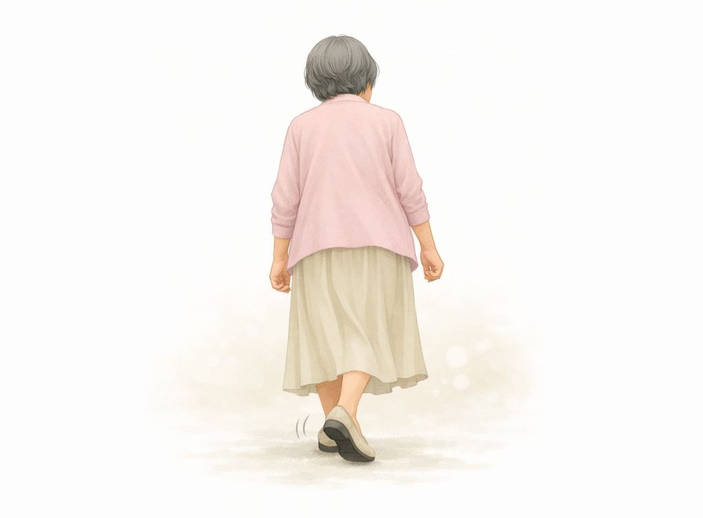 歩く時に足を引きずるイメージ