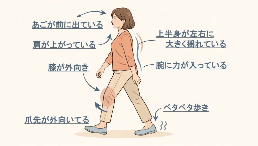 歩きはその人の状態を知るヒントになる図