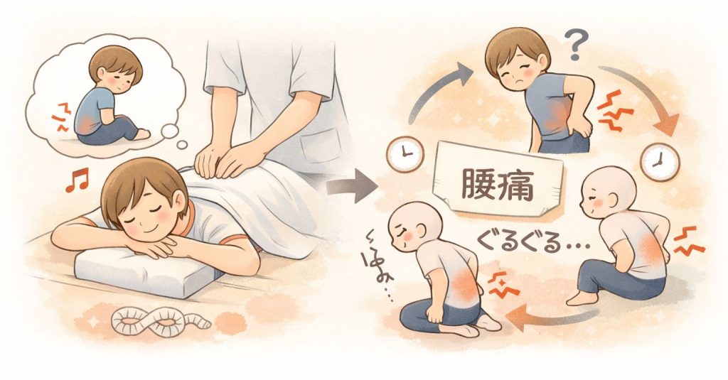 マッサージは気持ちいいけれど、痛みが繰り返しているイメージ