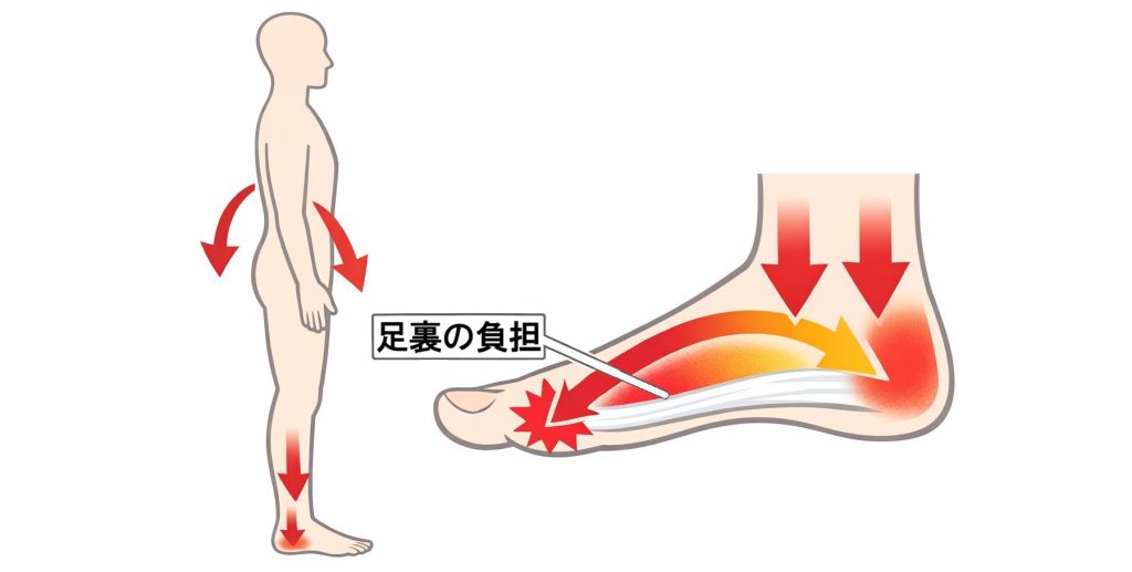 足裏の負担を表した図