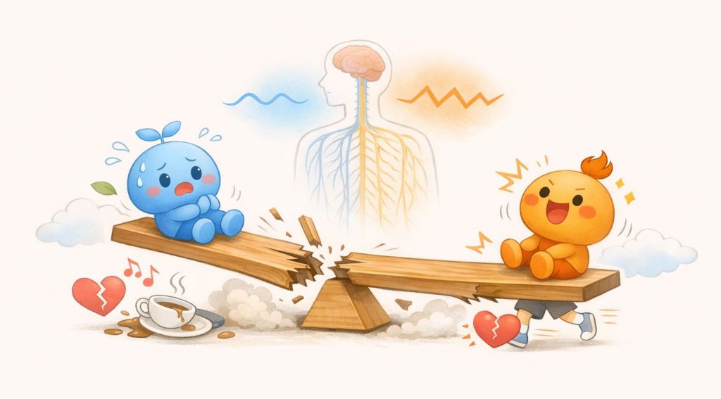 自律神経のバランスが崩れた場面