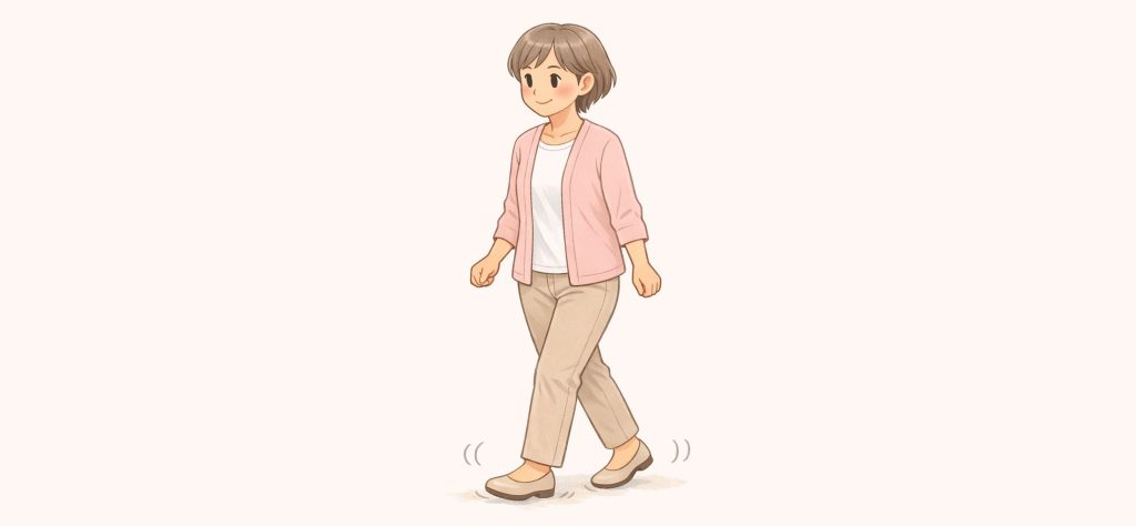 ちょこちょこ歩くイラスト