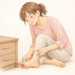 足の小指をぶつけたイラスト