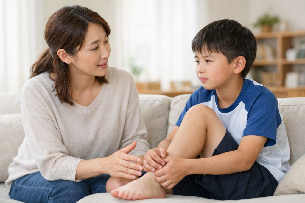 親子で話しているイメージ