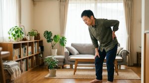 腰の痛みを繰り返しているイメージ