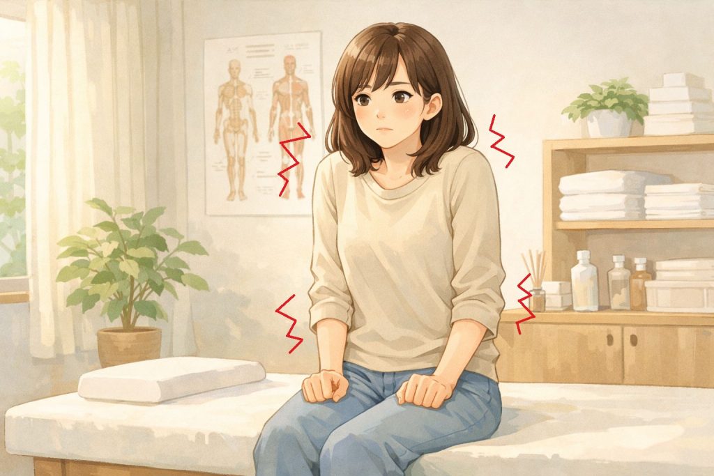 無意識に力が入っているイメージ