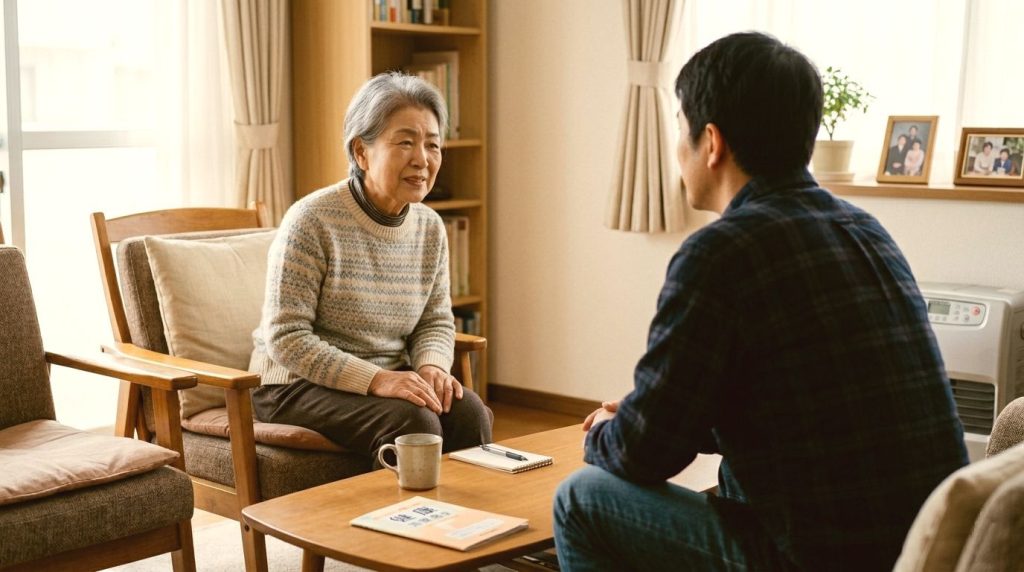 股関節の痛みが良くなったのを感じているイメージ