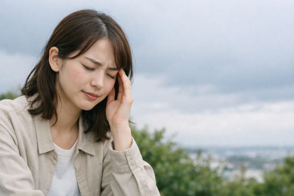 雨が降る前になると頭が痛くなるイメージ
