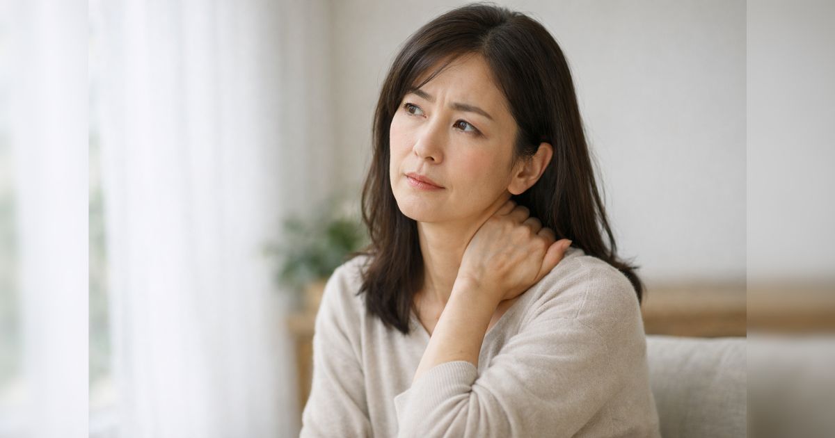 肩こり・首こりに悩んでいるイメージ