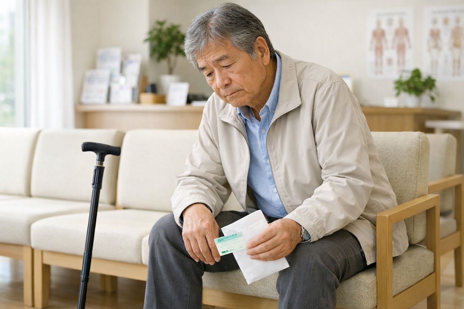 脊柱管狭窄症の治療に通っても歩くつらさが残り、今後を考えている男性