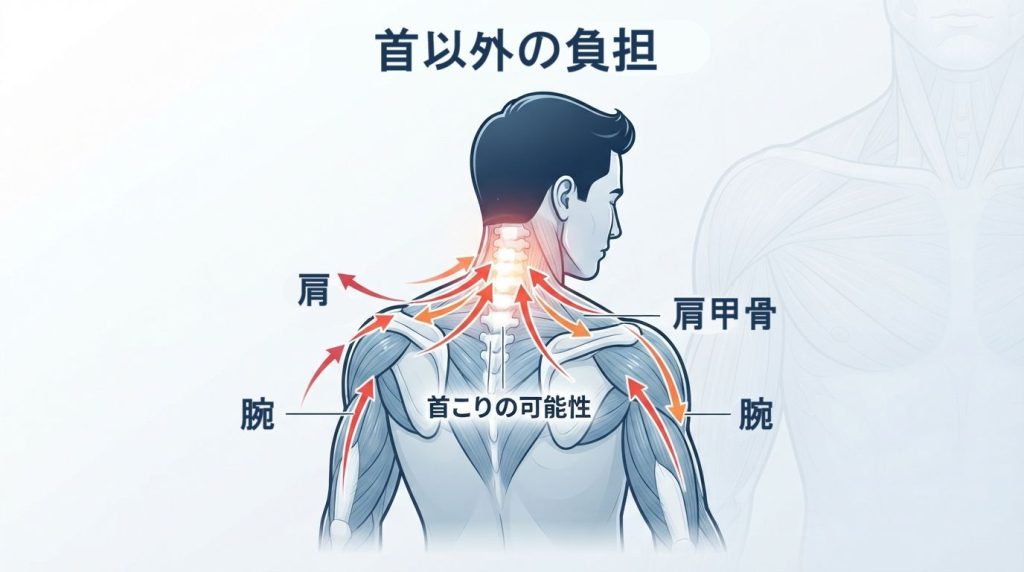 首以外からくる負担の図